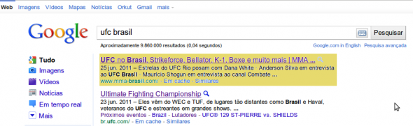 UFC Brasil Google